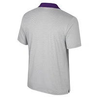 Polo rayé TCU Horned Frogs Tuck pour hommes, gris Colosseum