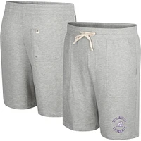 Colosseum Heather Grey TCU Horned Frogs Love To Hear This Terry Short pour homme
