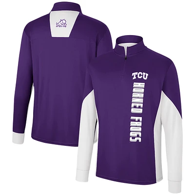 Haut à quart de zip Colosseum Purple TCU Horned Frogs Bart pour hommes