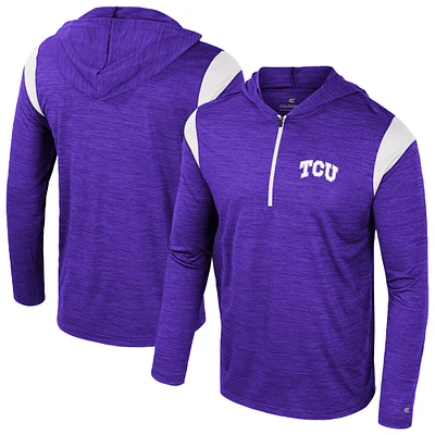 Coupe-vent à demi-zip Colosseum Purple TCU Horned Frogs Dozer pour homme