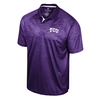 Polo Colosseum Purple TCU Horned Frogs Honeycomb Raglan pour homme