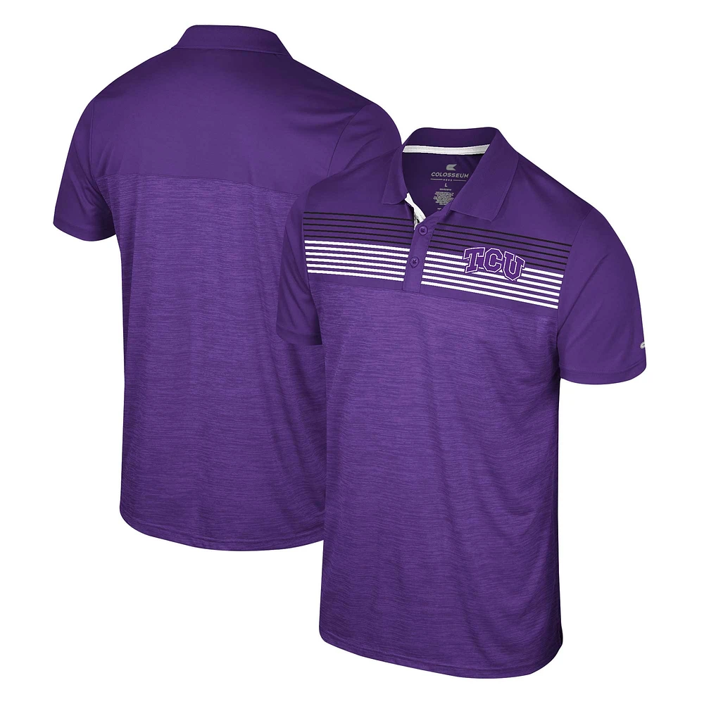 Polo Colosseum Purple TCU Horned Frogs Langmore pour hommes