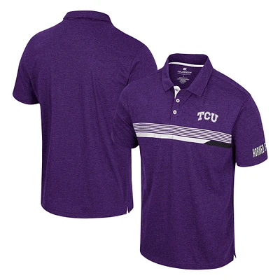 Men's Colosseum  Purple TCU Horned Frogs No Problemo Polo