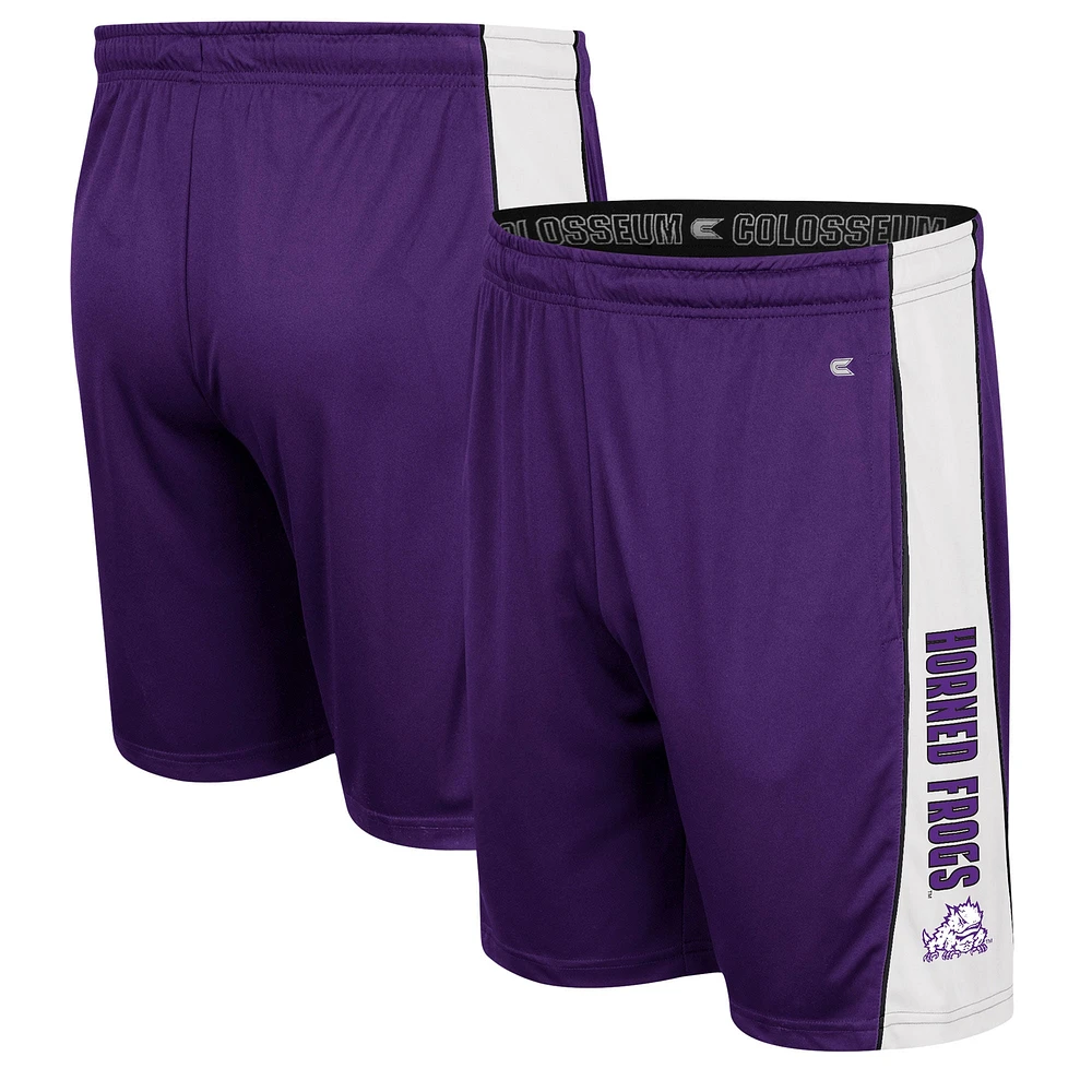 Colosseum Purple TCU Horned Frogs Panel Shorts pour hommes