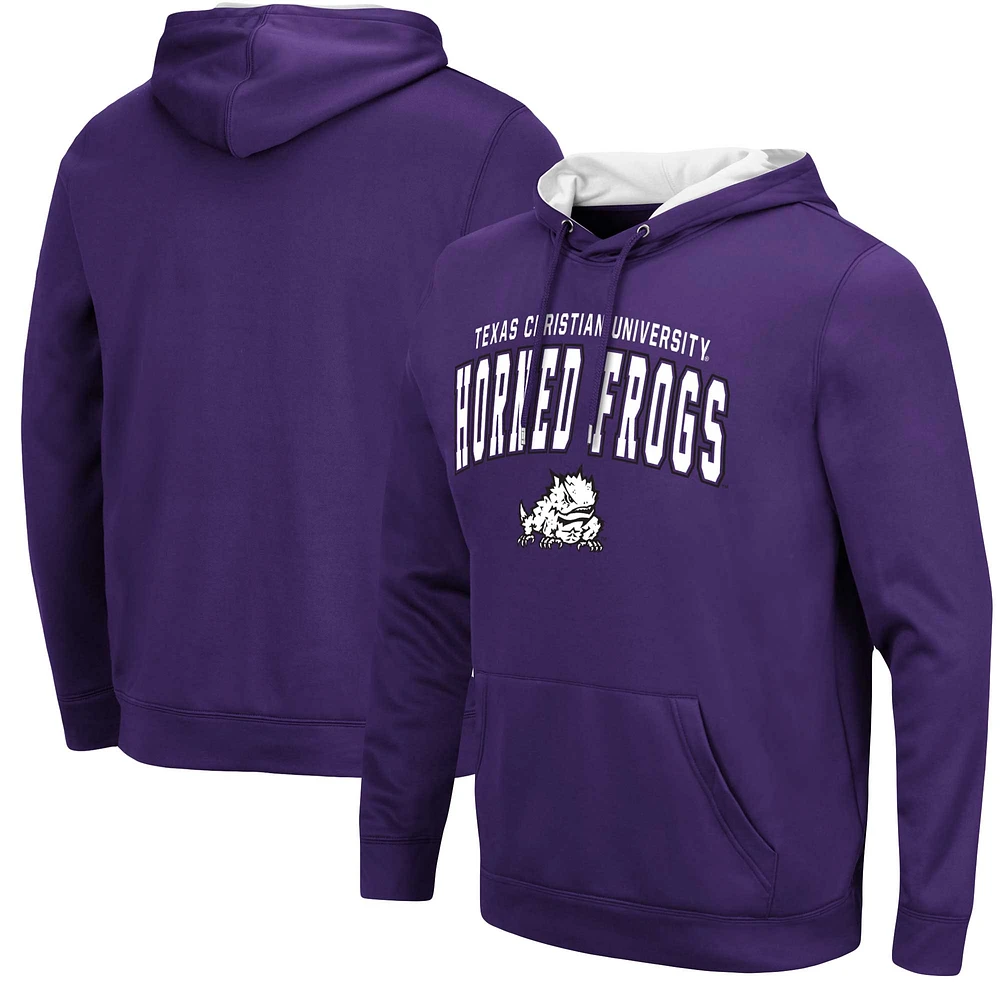 Men's Colosseum Purple TCU Horned Frogs Resistance Pullover Hoodie