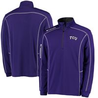 Men's Columbia Golf Purple TCU Horned Frogs Shotgun Omni-Wick Quarter-Zip Pullover Jacket