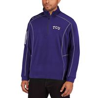 Men's Columbia Golf Purple TCU Horned Frogs Shotgun Omni-Wick Quarter-Zip Pullover Jacket