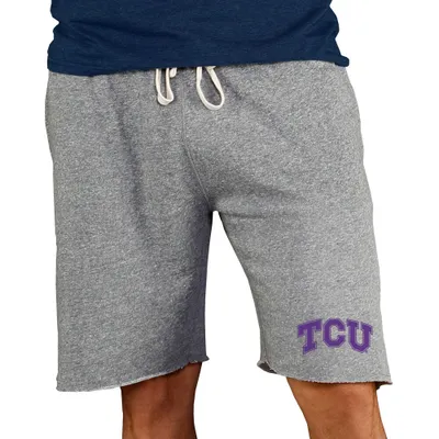 TCU Horned Frogs Concepts Sport Mainstream Terry Shorts - Gray