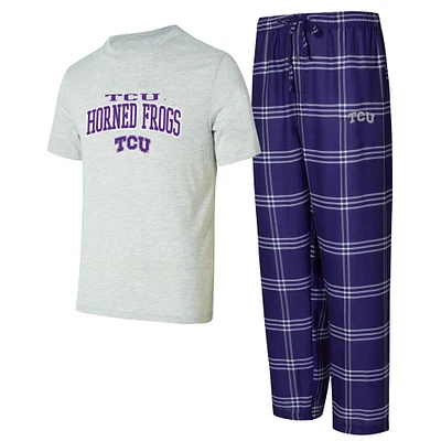 Ensemble de nuit T-shirt et pantalon Concepts Sport TCU Horned Frogs pour homme