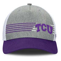 Men's Fanatics Heather Gray/Purple TCU Horned Frogs Profile Trucker Adjustable Hat