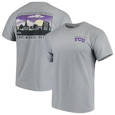 T-shirt TCU Horned Frogs Team Comfort Colors gris pour homme