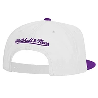 Casquette Snapback 2-Tone 2.0 TCU Horned Frogs Mitchell & Ness blanc/violet pour hommes