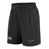 Men's Nike Black TCU Horned Frogs 2024/25 Sideline Performance Woven Shorts