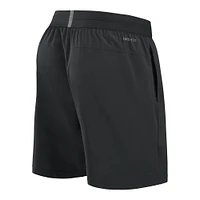 Men's Nike Black TCU Horned Frogs 2024/25 Sideline Performance Woven Shorts