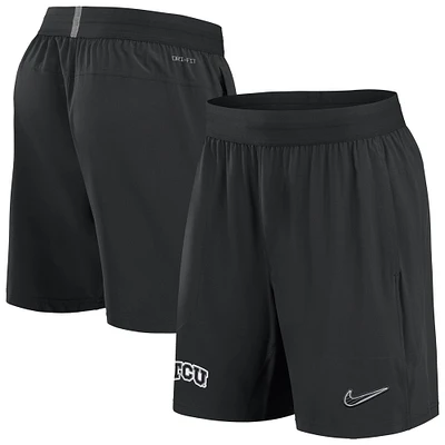 Men's Nike Black TCU Horned Frogs 2024/25 Sideline Performance Woven Shorts