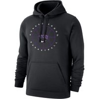 Men's Nike Black TCU Horned Frogs Basketball Icon Club Fleece Pullover Hoodie