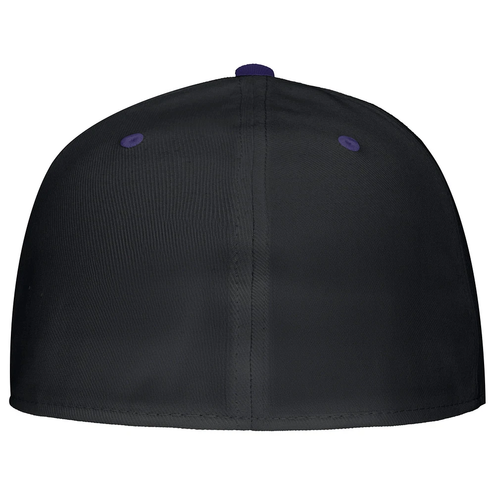 Men's Nike Black TCU Horned Frogs  On-Field Baseball Performance Fitted Hat