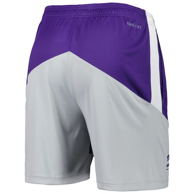 Short Nike TCU Horned Frogs Performance Player pour homme violet/gris