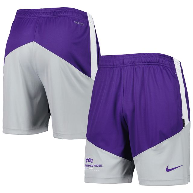 Short Nike TCU Horned Frogs Performance Player pour homme violet/gris