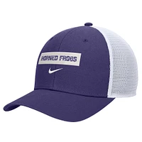 Casquette ajustable Nike TCU Horned Frogs 2024/25 Sideline Rise Trucker pour homme