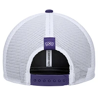 Casquette ajustable Nike TCU Horned Frogs 2024/25 Sideline Rise Trucker pour homme