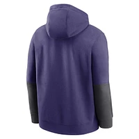 Sweat à capuche en polaire Nike TCU Horned Frogs 2024 Sideline Club violet pour homme