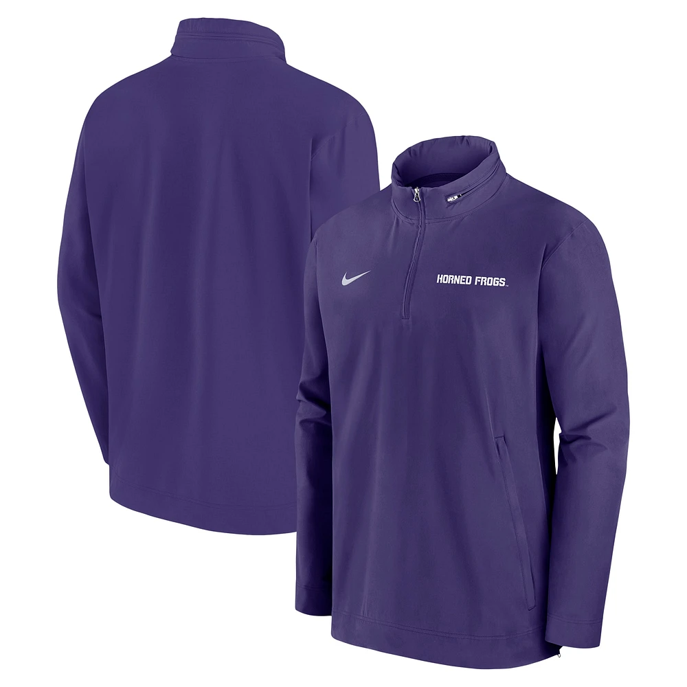 Veste à capuche zippée quart de tour Nike TCU Horned Frogs 2024 pour homme Violet