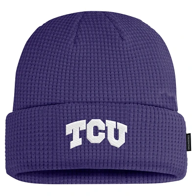 Bonnet tricoté à revers Nike violet TCU Horned Frogs 2024 Sideline Terra pour homme