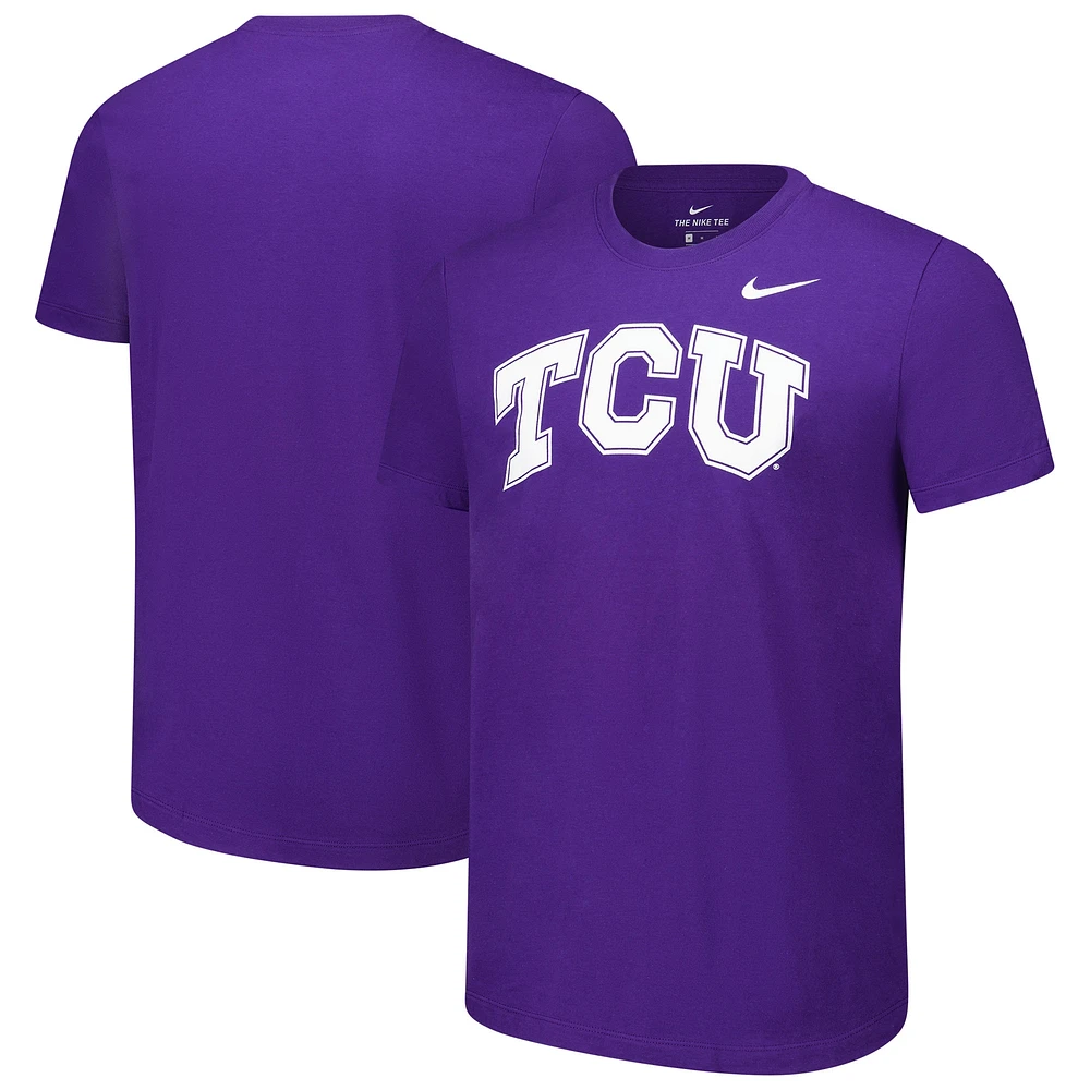 T-shirt Nike violet avec logo TCU Horned Frogs pour homme