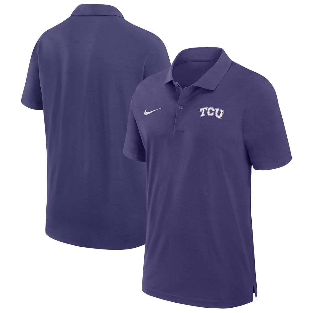 Polo Nike violet pour homme TCU Horned Frogs Performance