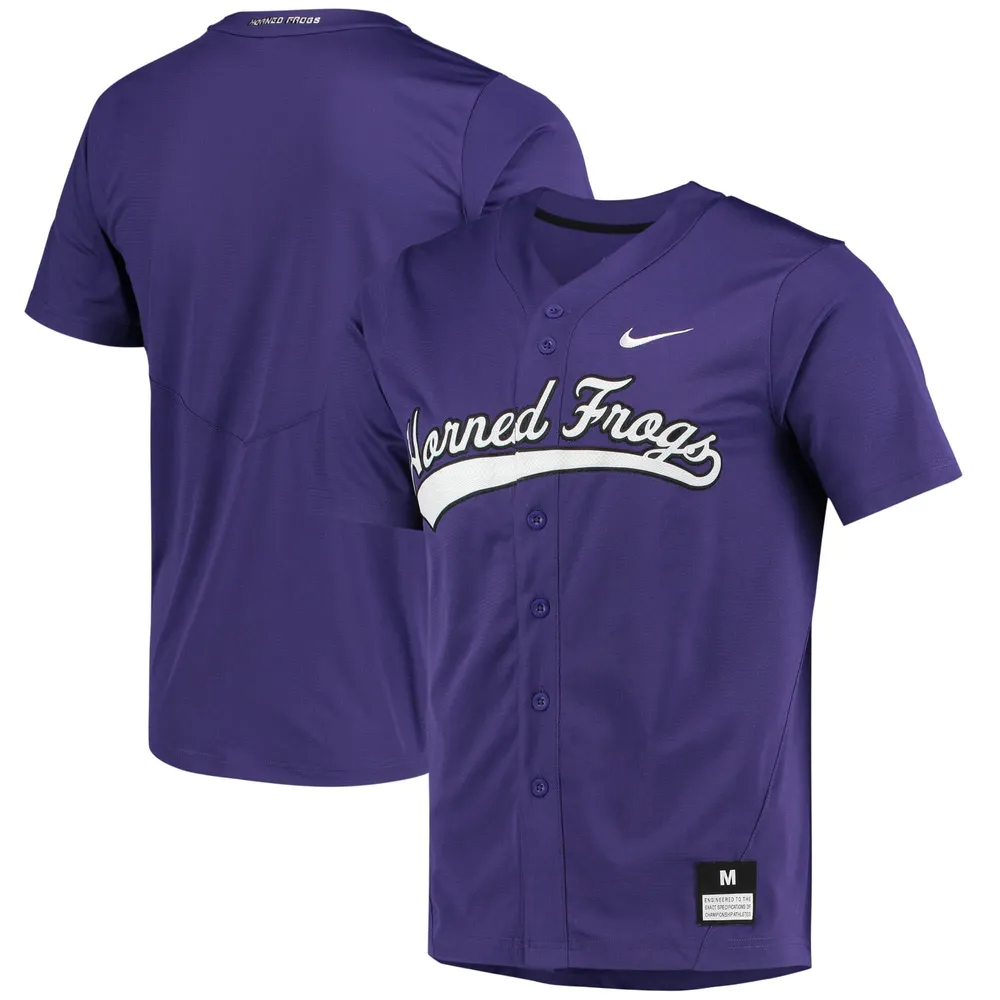 Lids TCU Horned Frogs Nike Replica Full-Button Baseball Jersey