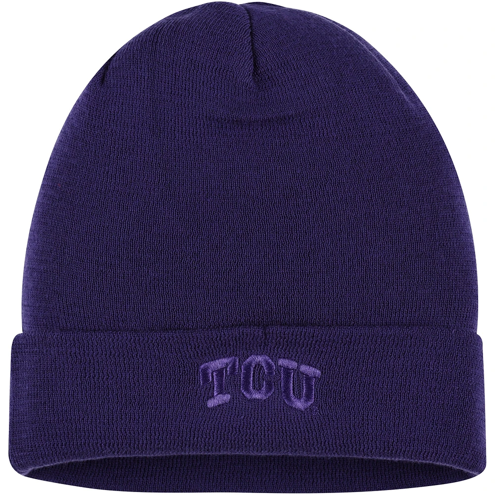 Bonnet en tricot Nike TCU Horned Frogs ton sur ton pour homme