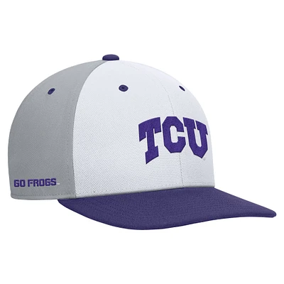 Men's Nike White/Gray TCU Horned Frogs Pro Performance Snapback Hat