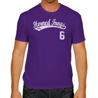 Men's Original Retro Brand Andrew Cashner Purple TCU Horned Frogs NCAA Baseball T-Shirt