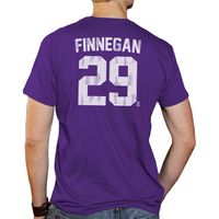 Men's Original Retro Brand Brandon Finnegan Purple TCU Horned Frogs NCAA Baseball T-Shirt