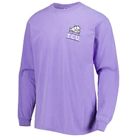 Men's Purple TCU Horned Frogs Circle Campus Scene Long Sleeve T-Shirt
