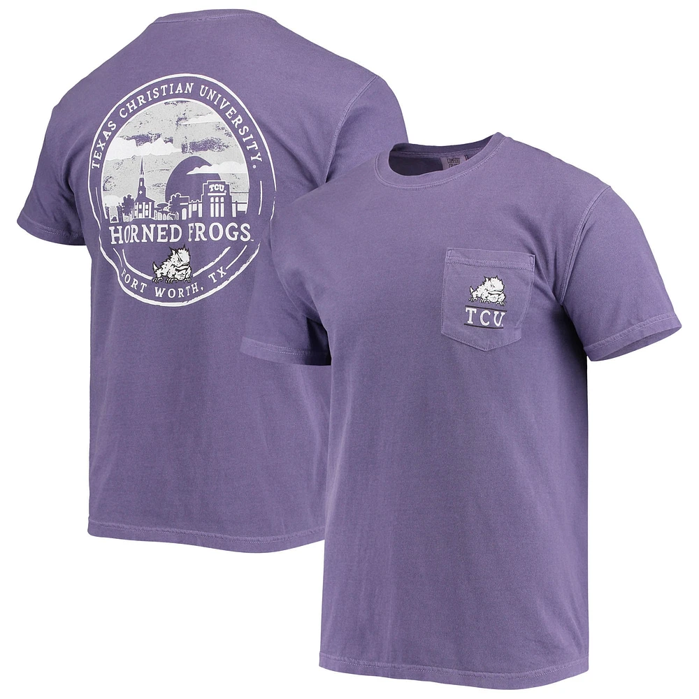 Men's Purple TCU Horned Frogs Circle Campus Scene T-Shirt