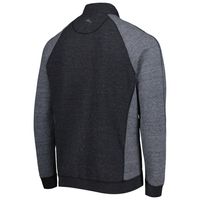 Men's Tommy Bahama Black TCU Horned Frogs Sport Scrimmage Snap Mock Neck Raglan Button-Up Jacket