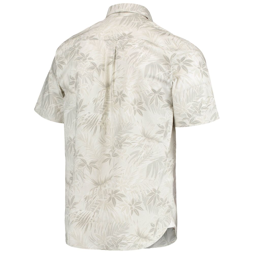 Men's Tommy Bahama Oatmeal TCU Horned Frogs Forest Fronds Button-Up Shirt