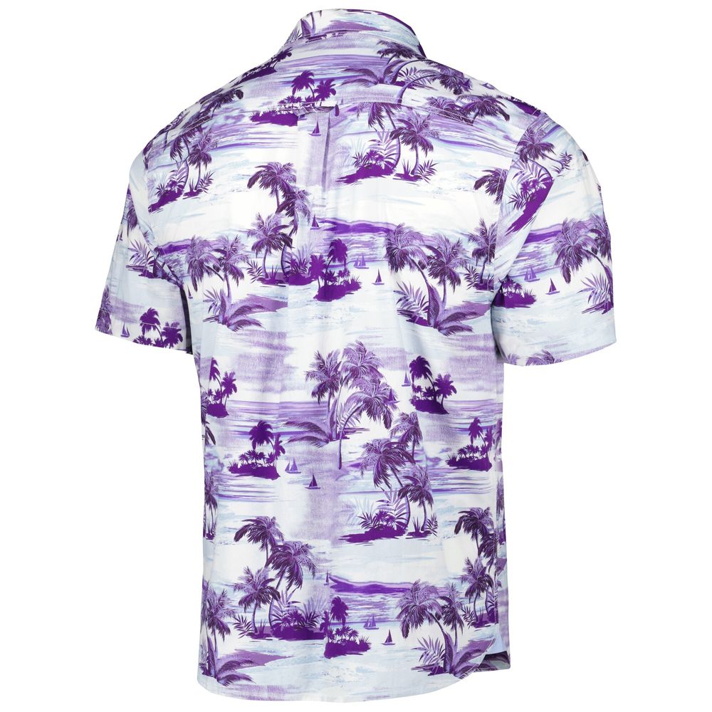 Men's Tommy Bahama Purple TCU Horned Frogs Tropical Horizons Button-Up Shirt