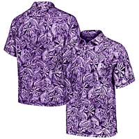 Polo Tommy Bahama violet TCU Horned Frogs Tropical Score IslandZone pour hommes