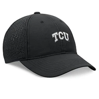 Men's Top of the World Black TCU Horned Frogs Liquesce Trucker Adjustable Hat