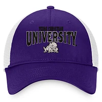 TOP TCU PRPLE WHIT NCAA TOP BREAKOUT TRUCKER HATMENSTR