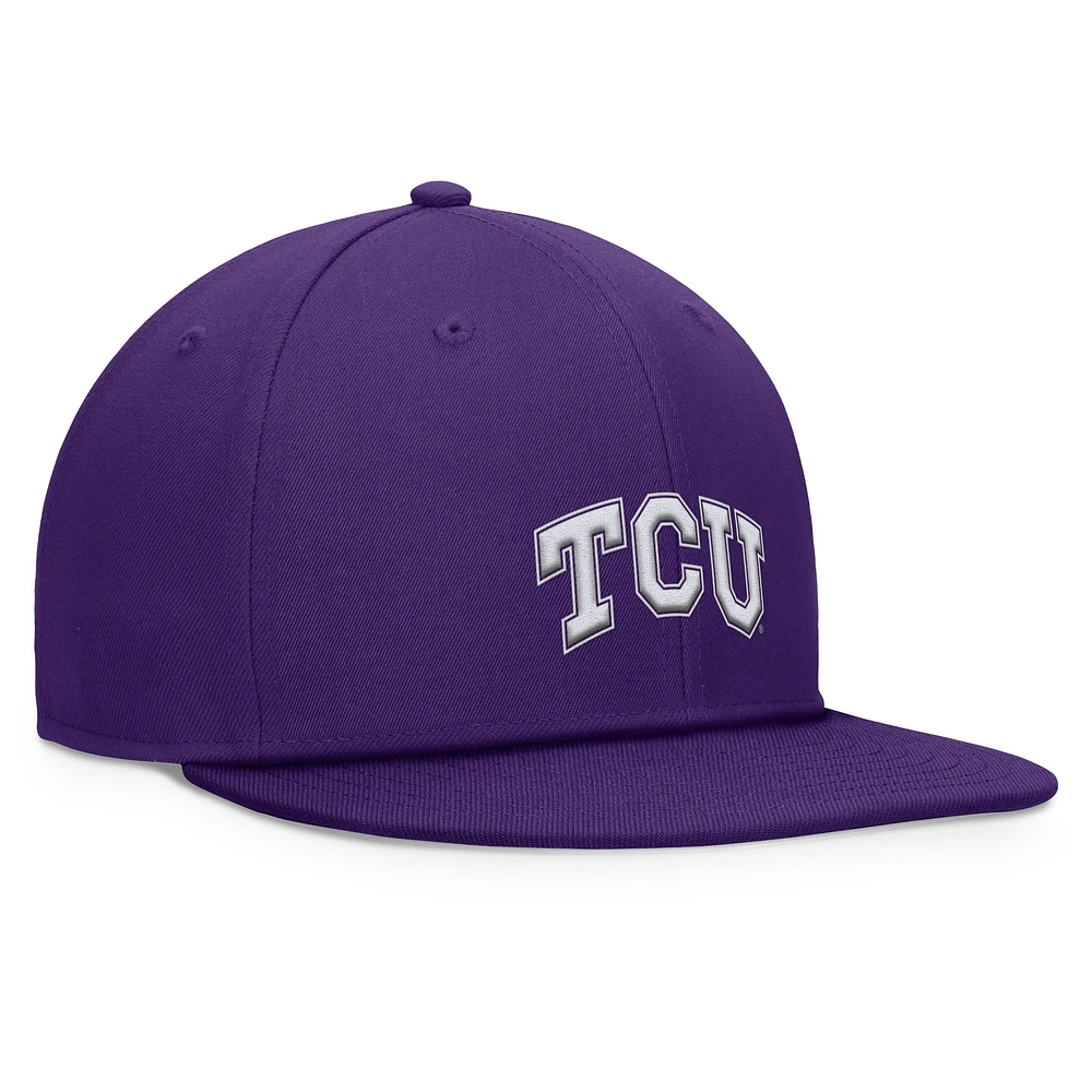 Men's Top of the World Purple TCU Horned Frogs Fundamental Snapback Hat