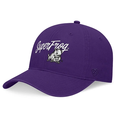 Men's Top of the World Purple TCU Horned Frogs Heritage CeeCee Adjustable Hat