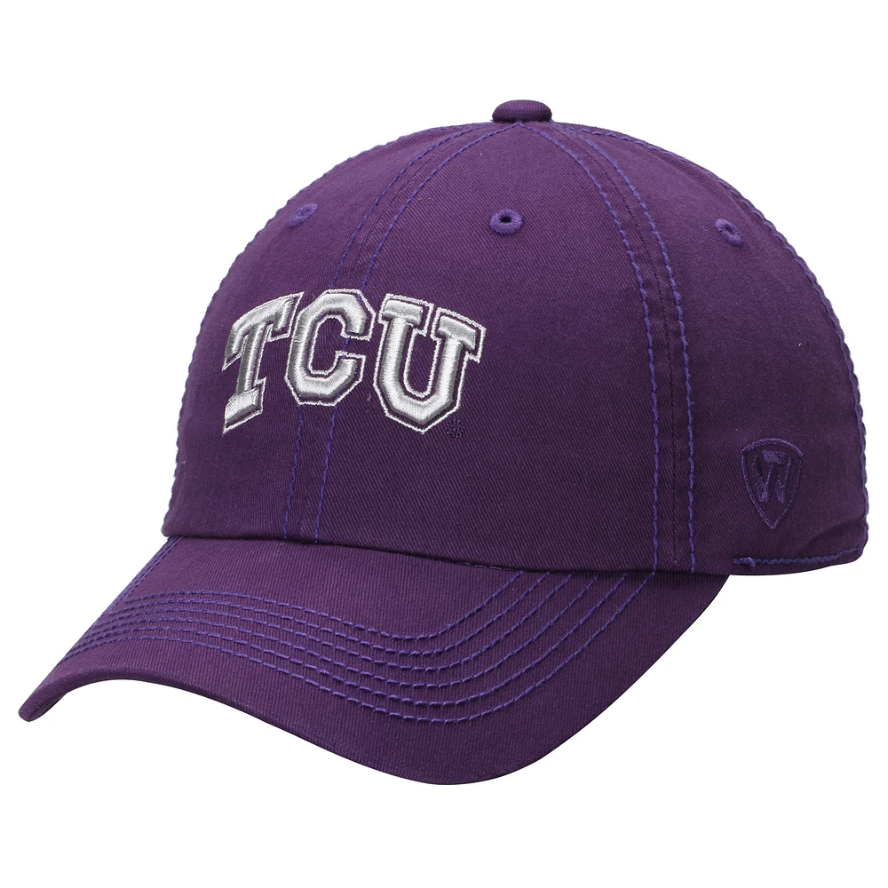 Top of the World TCU Horned Frogs Solid Crew Casquette réglable pour homme