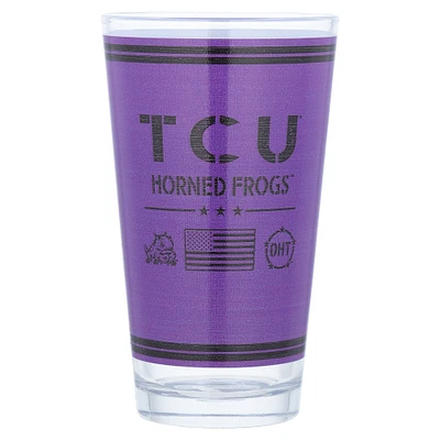 TCU Horned Frogs 16oz. OHT Military Appreciation Pint Glass