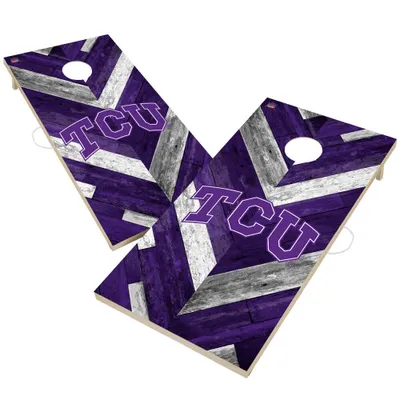 TCU Horned Frogs 2' x 4' Herringbone Design Cornhole Set