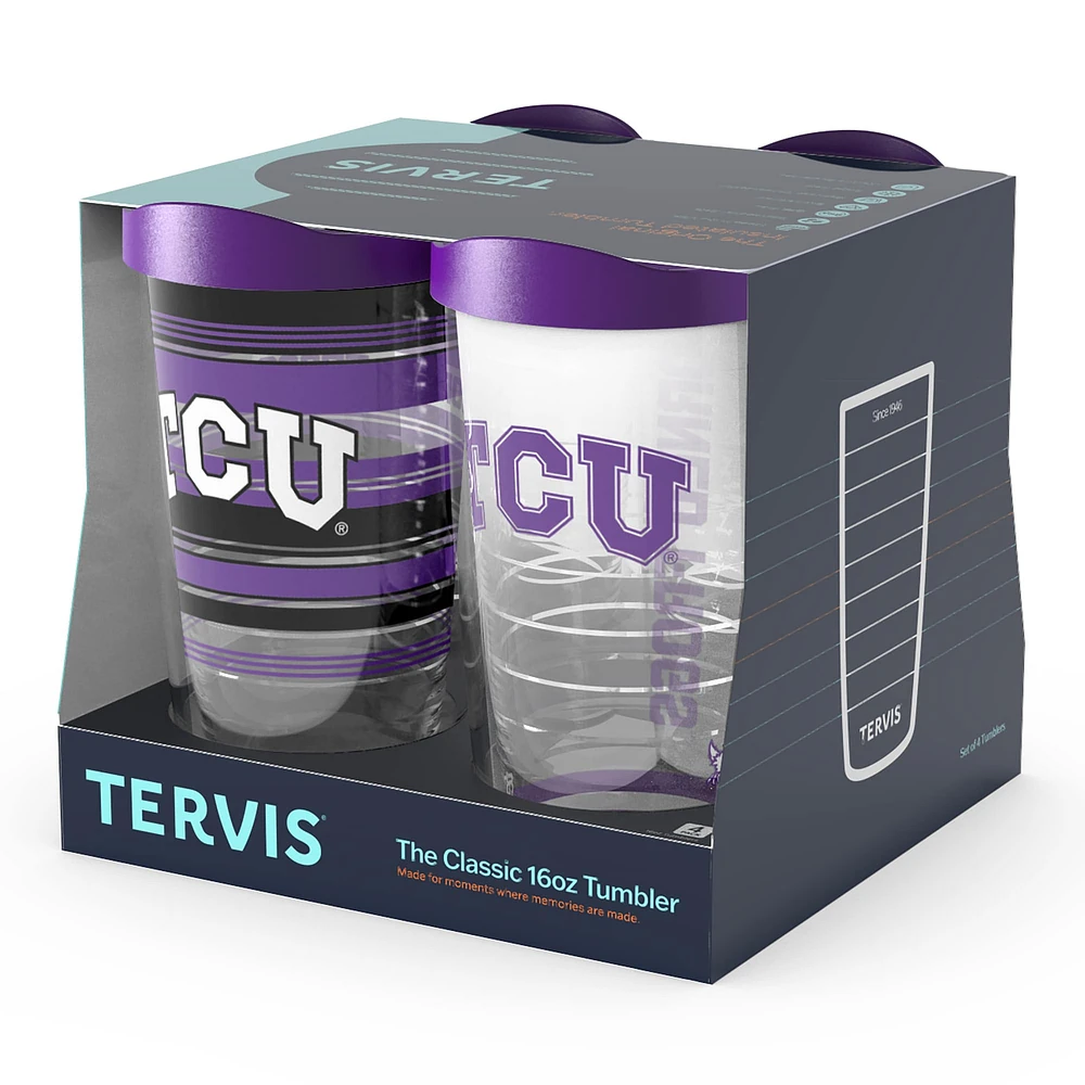 Tervis TCU Horned Frogs Four-Pack 16oz. Classic Tumbler Set