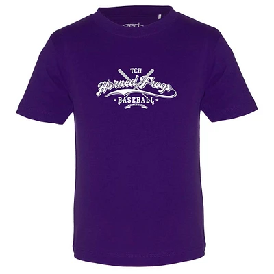 T-shirt de baseball violet TCU Horned Frogs Toni pour tout-petits